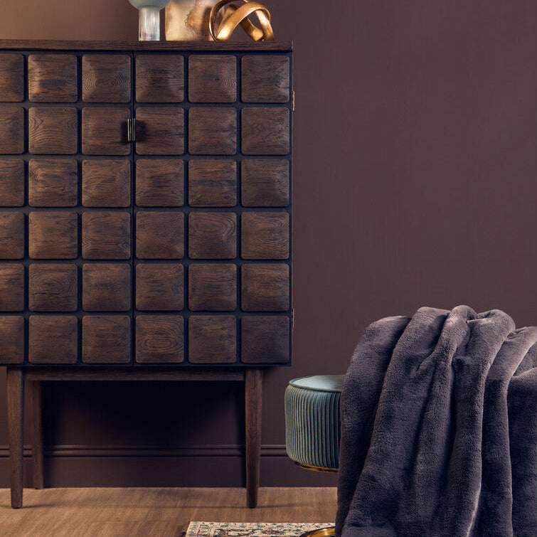 Lucca Recycled Dark Oak Wood Cabinet