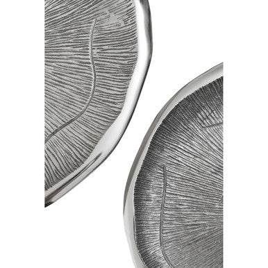 Silva Silver Finish Oak Effect Set of 2 Side Tables