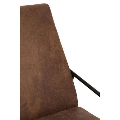 Hoxton Brown Leather Lounge Chair