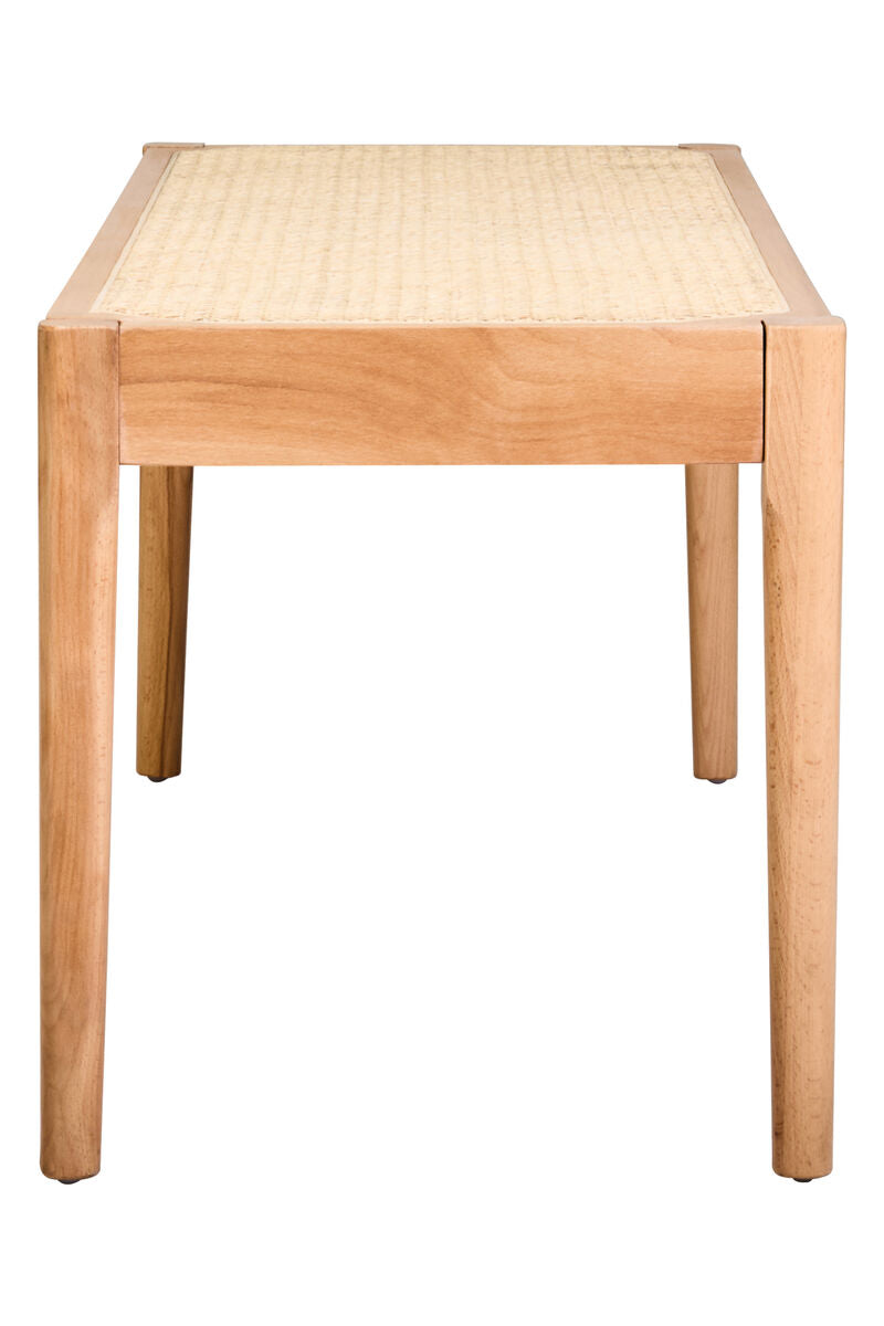 Cebu Natural Cane and Beech Wood Bench