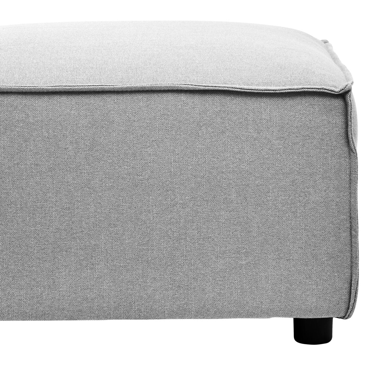 Toulouse Grey Fabric Ottoman Stool
