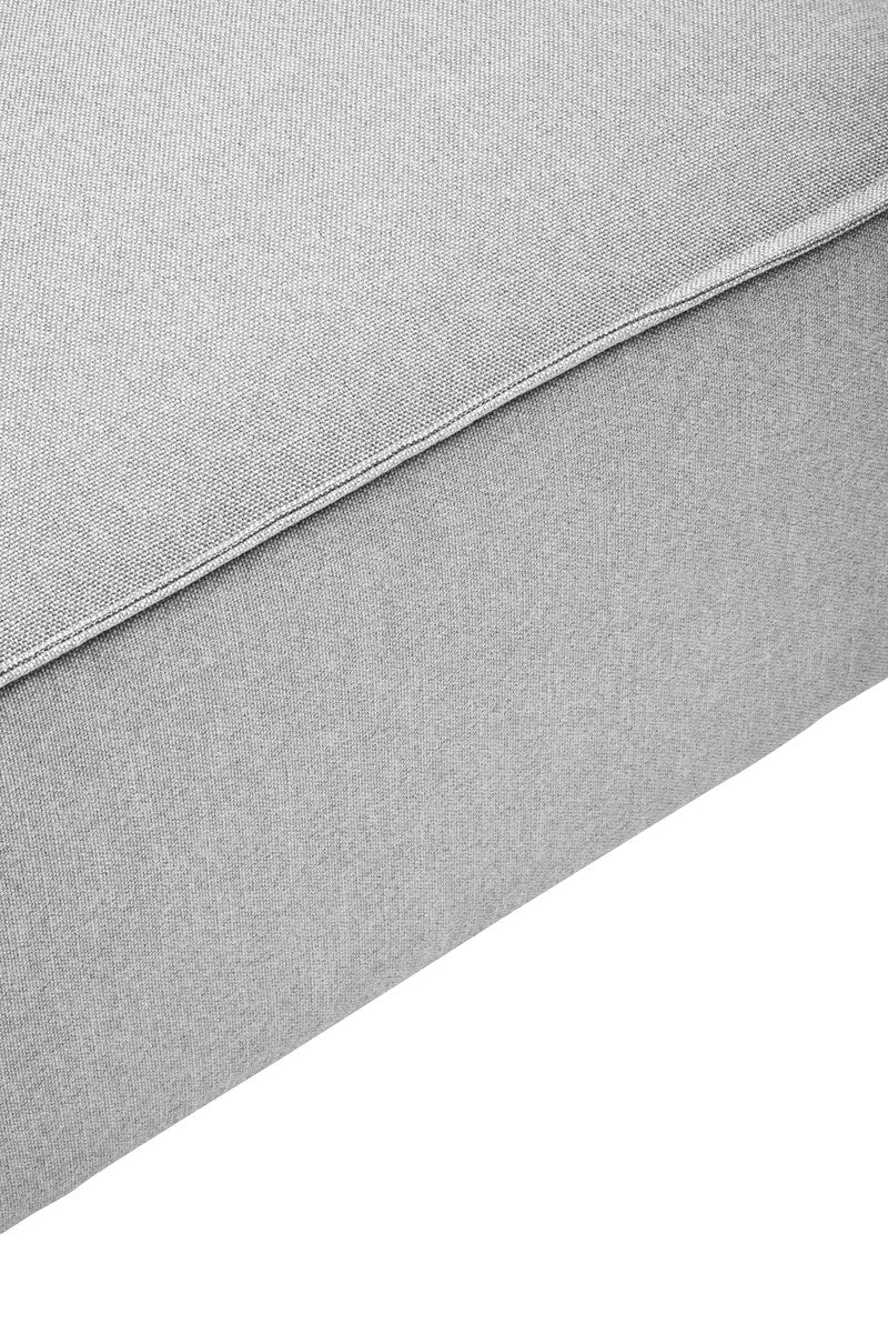 Toulouse Grey Fabric Ottoman Stool