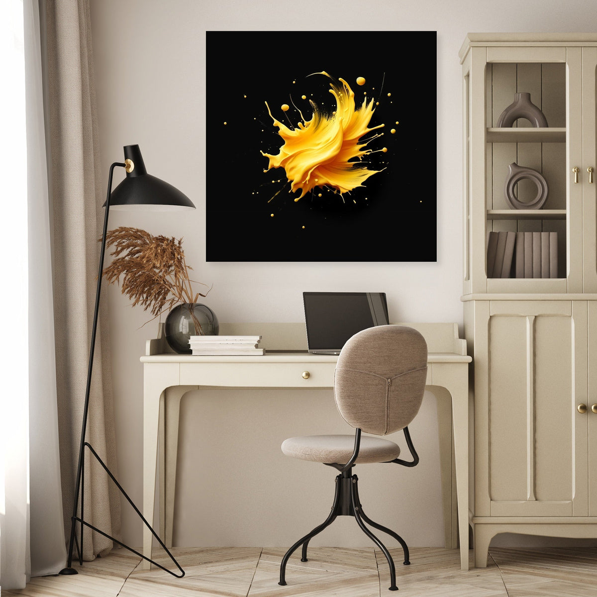 Yellow Burst Canvas