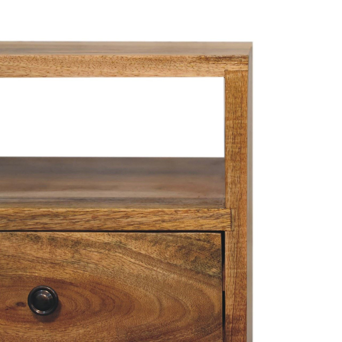 Artisan Mini Classic Oak-ish Bedside Table with Open Slot