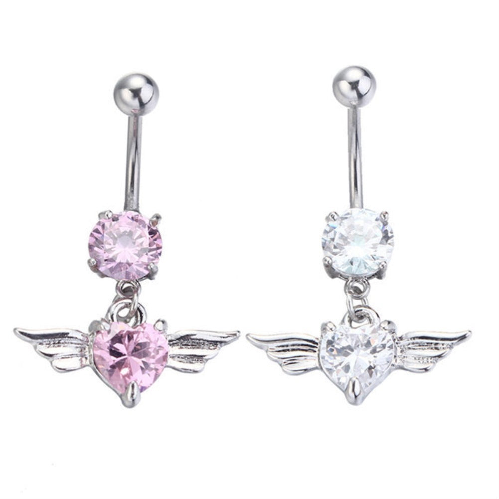 Heart-shaped Belly Button Puncture Human Body Jewelry