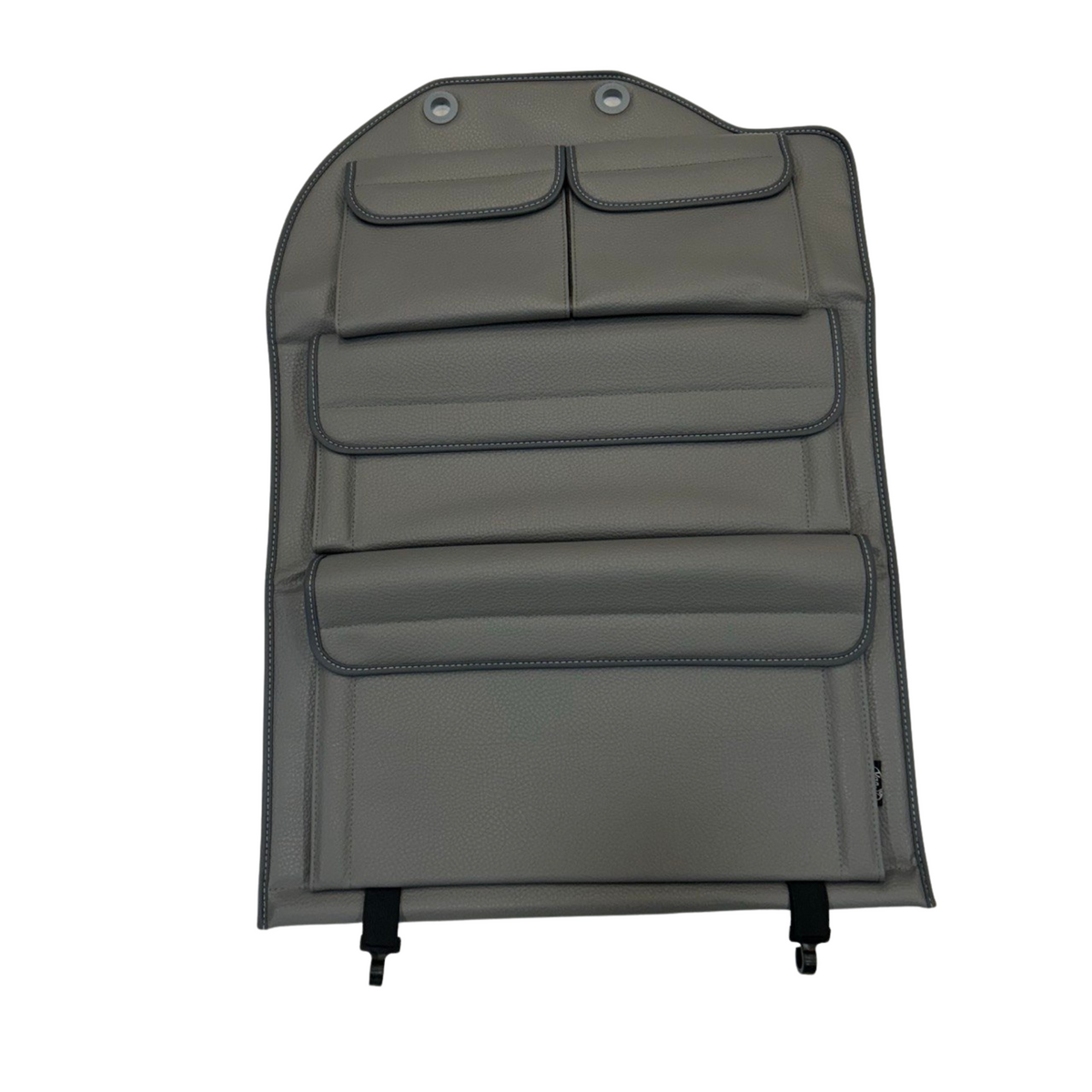 For New VW Crafter Left Side Double Passenger Seat Back Organiser | Dark Grey Leatherette Storage Pocket | Van-X