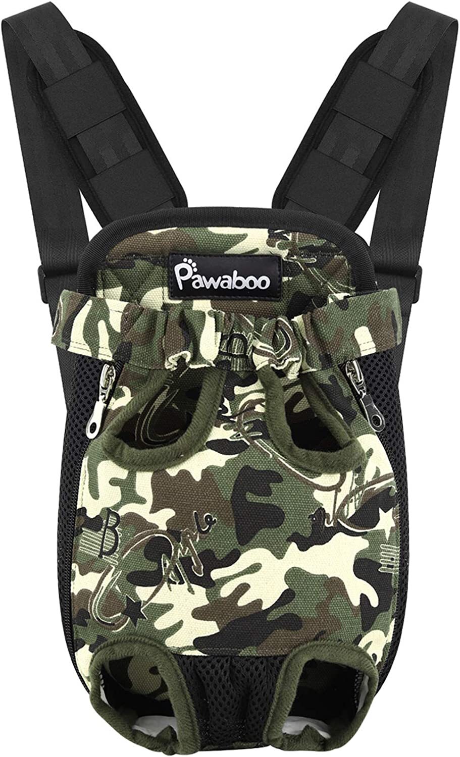 Pawaboo Pet Carrier Backpack, Adjustable Pet Front/Back Dog Bag, Hiking