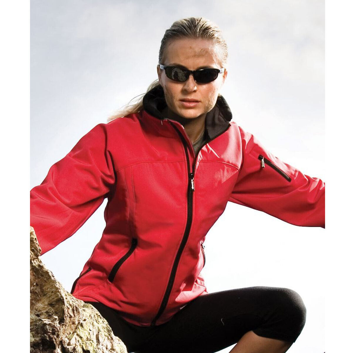 Womens 3-Layer Stretchable Waterproof SoftShell Jacket