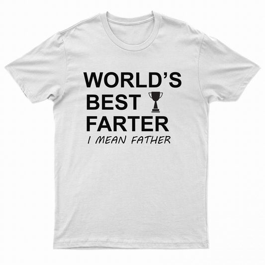 Mens 'World's Best Farter' Printed T Shirt - Father's Day Gift