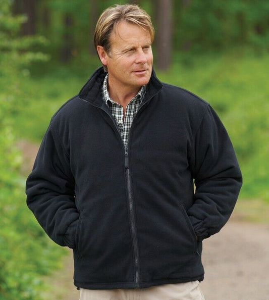 Mens Glen Quilted Anti-pill Fleece Jacket