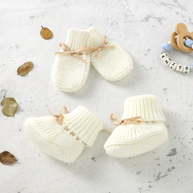 Baby Shoes Glove Set Knitted Newborn