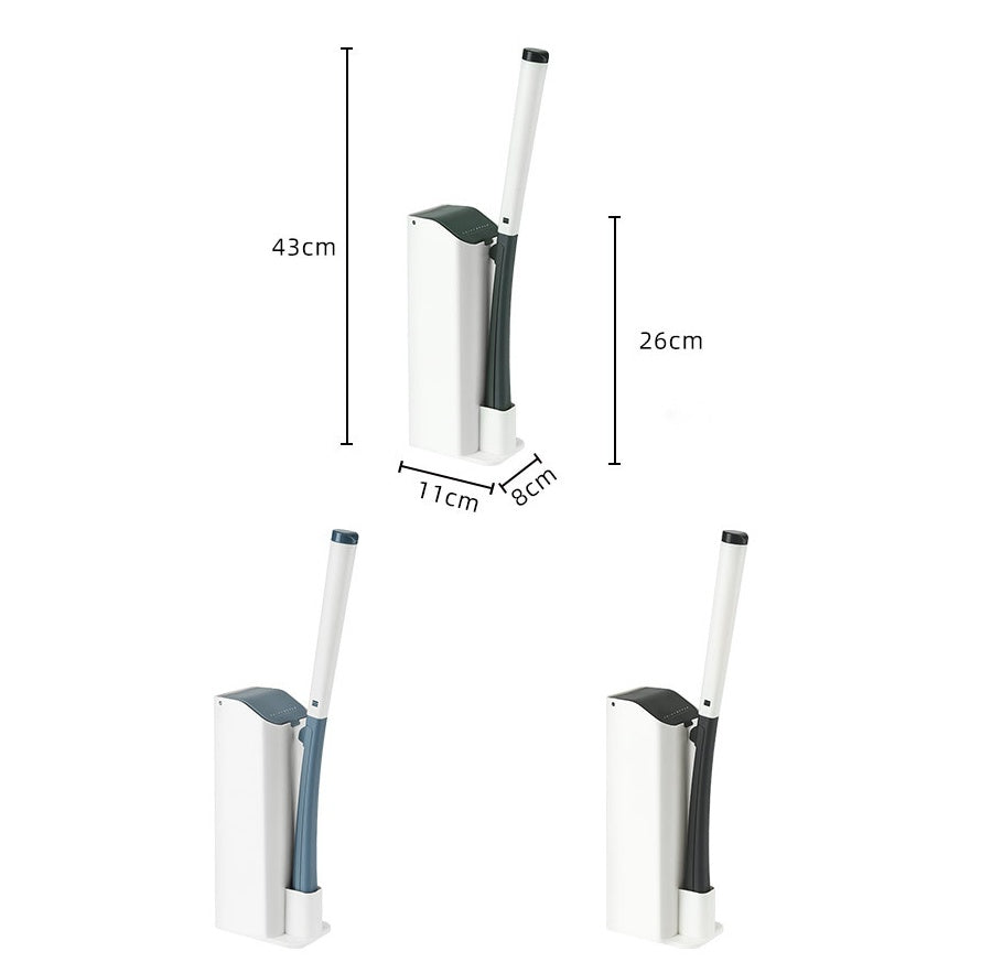 Disposable toilet brush set