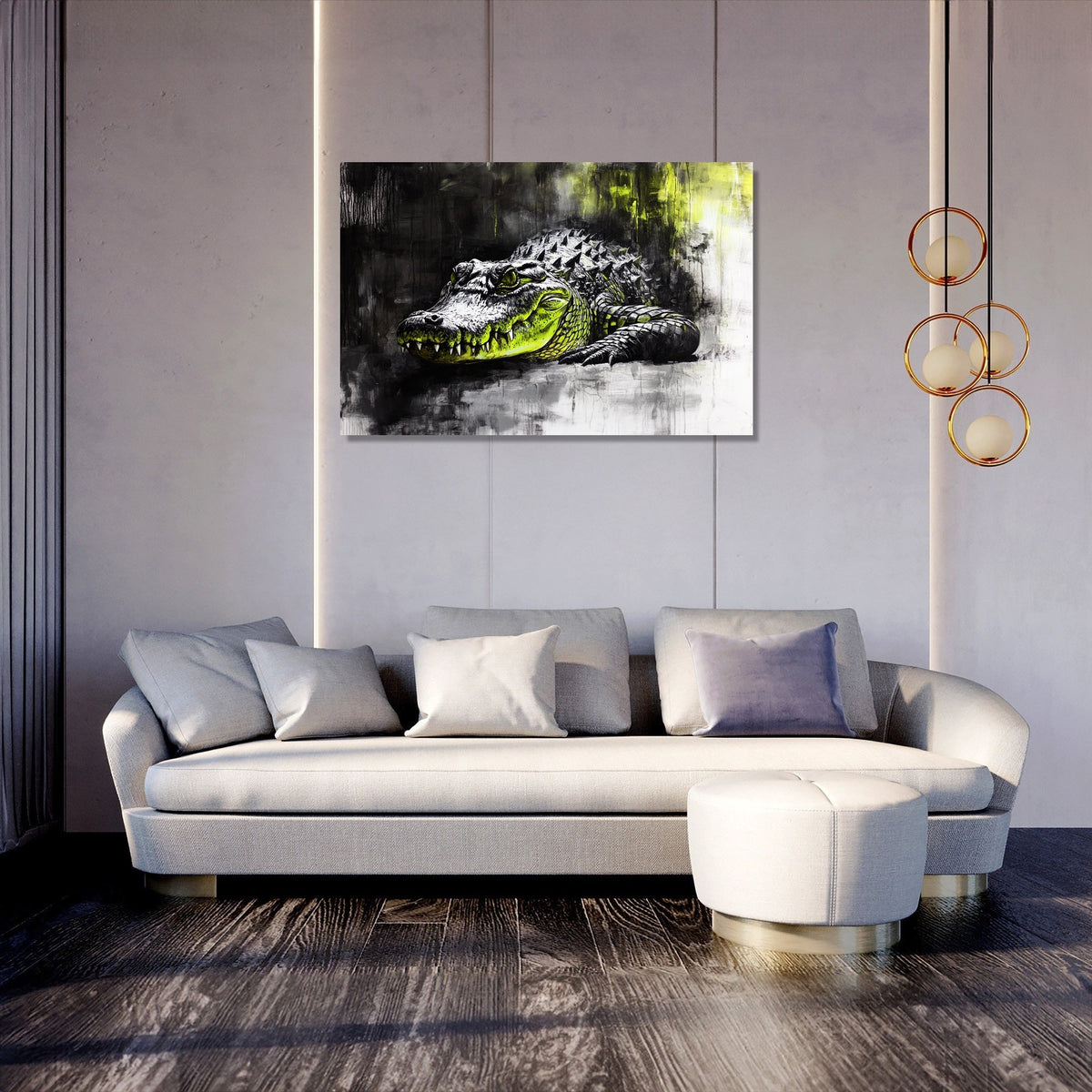 Crocodile's Solitude Canvas