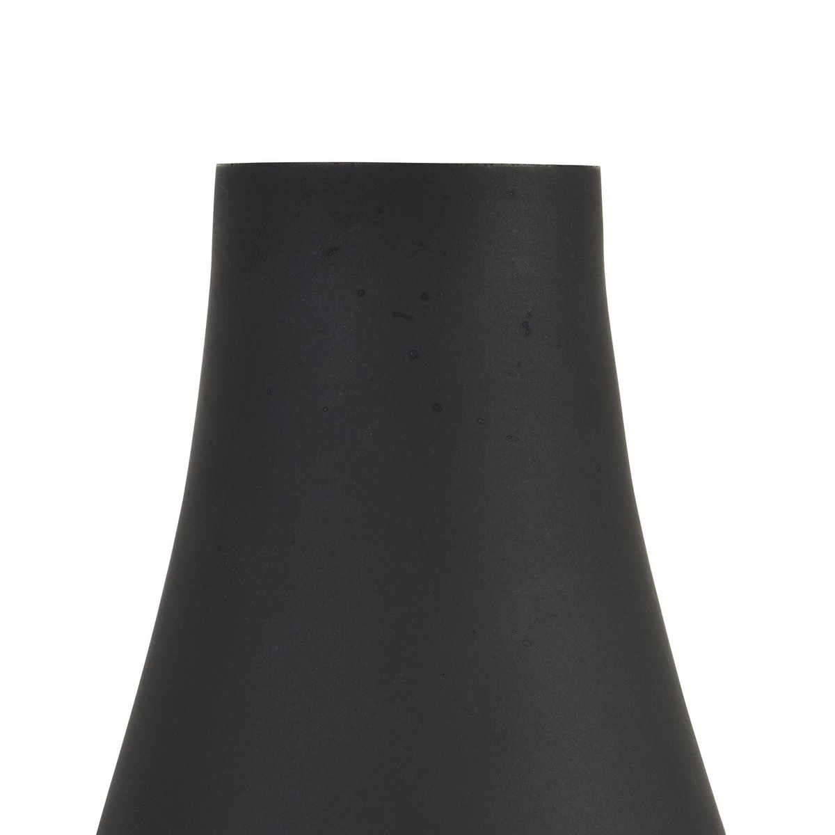 Black Tapered  Short Glass Vase