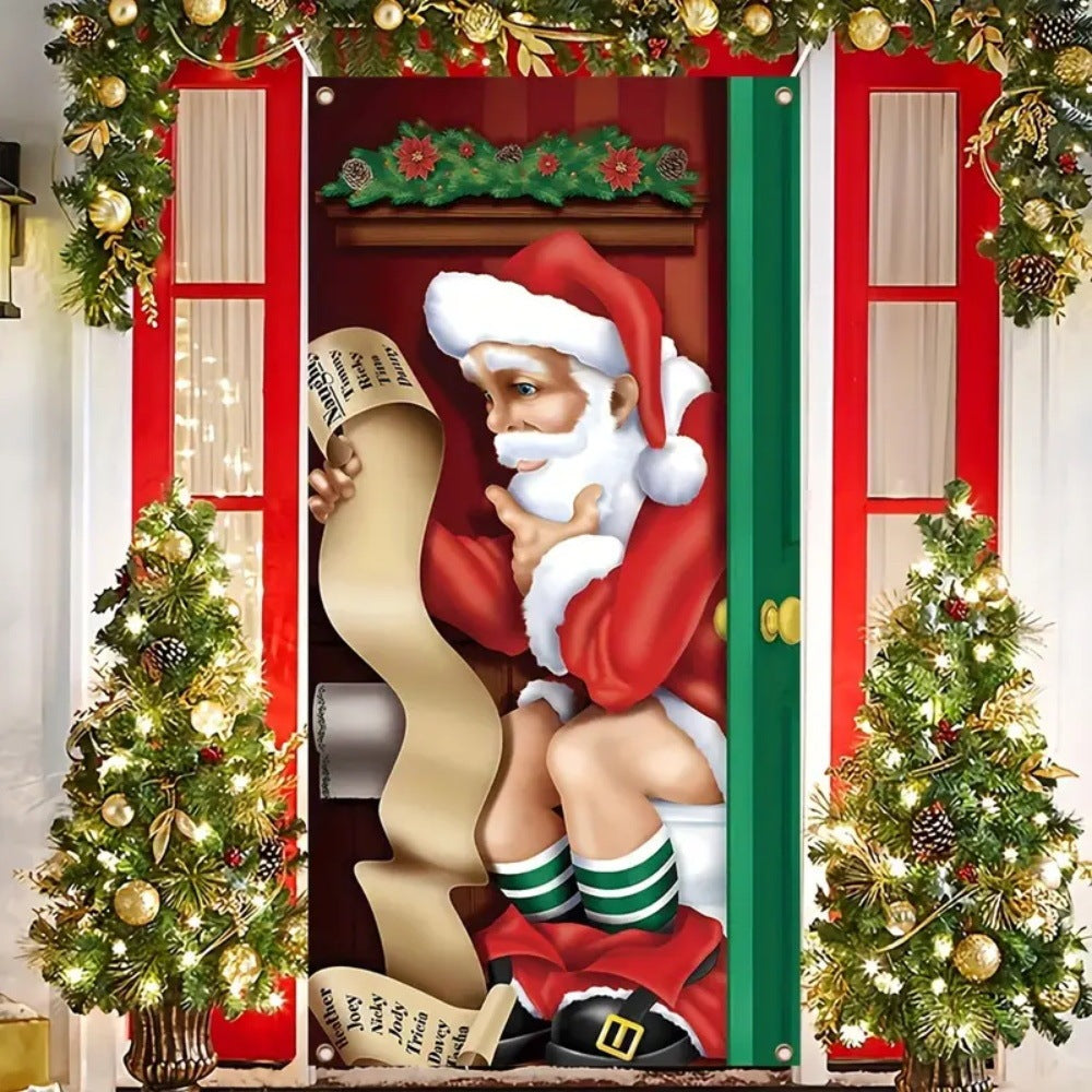 Christmas Curtain Decoration Hanging Cloth Background