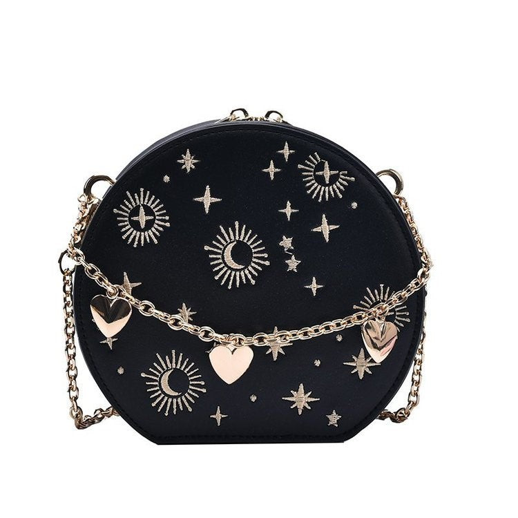 Women's Fashion Vintage Chain Embroidered Shoulder Messenger Bag