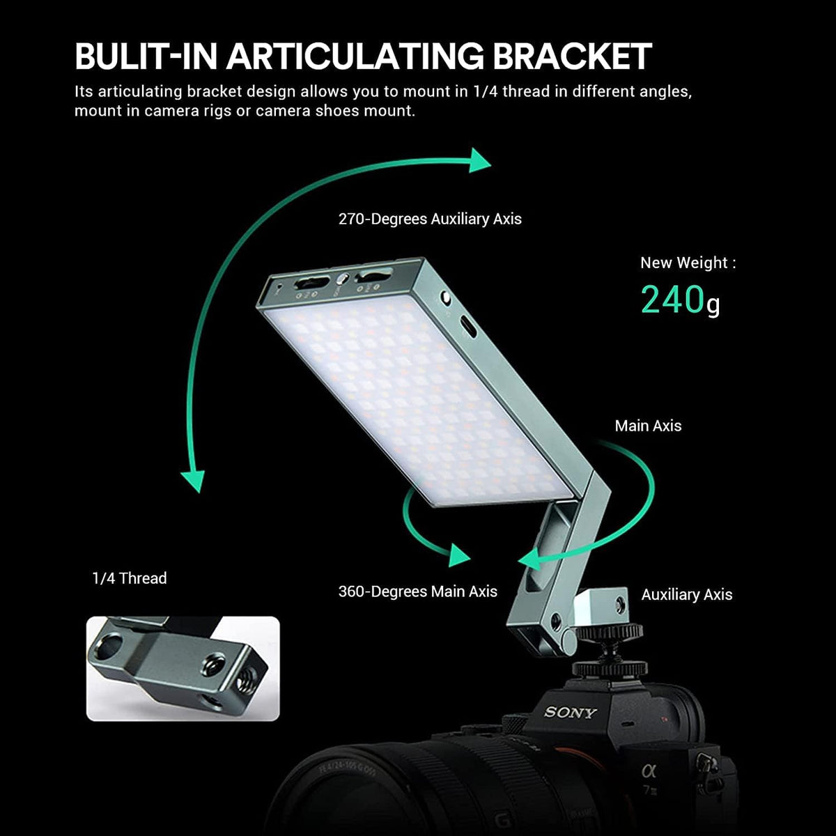 Godox M1 RGB LED Video Light Panel, Pocket Size, Music Mode, 15 FX & CCT Modes