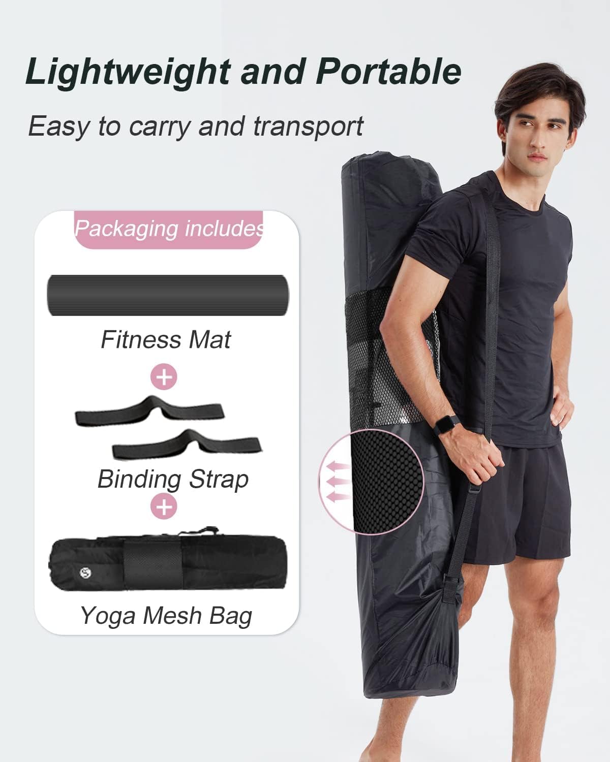 Yoga Mat Extra Large 200x130cm Thick 15mm NBR Exercise Fitness RYTMAT