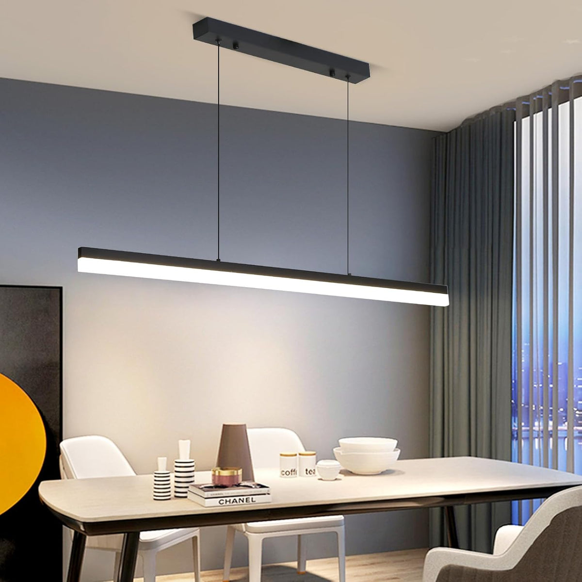 LED Pool Table Light 150cm Dimmable Linear Pendant Adjustable Mikeru