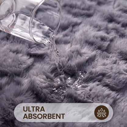 OLIVIA ROCCO 2 Piece Bath Mat Set Non Slip Super Absorbent Quick Dry Extra Soft Plush Rug
