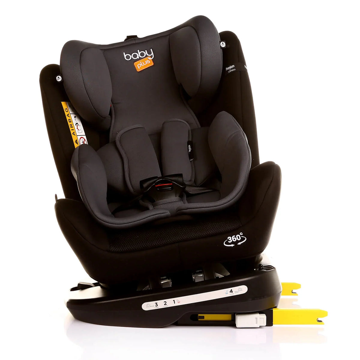 baby plus Orbitfix Group 0+/1/2/3 (Birth to 12 Years) Car Seat - Black Grey
