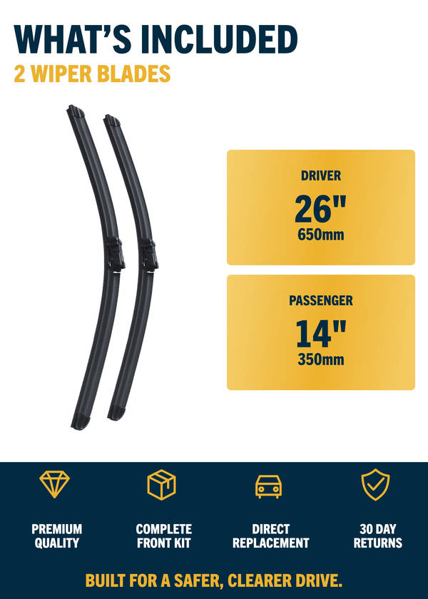 Vauxhall Mokka / Mokka X SUV Front Wiper Blades | Jun 2012-Nov 2020