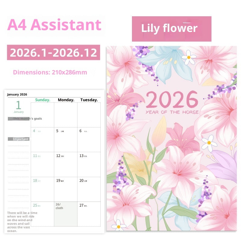 Notebook, 2026 Working Secretary Schedule Book