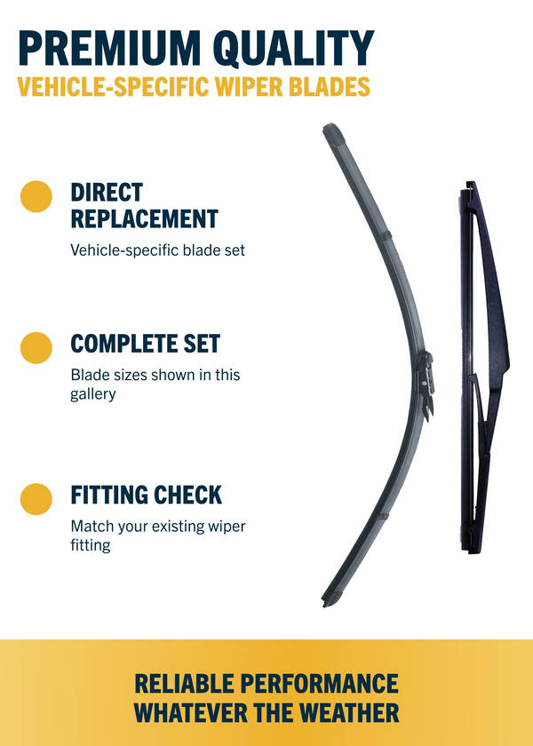 Toyota Aygo Hatchback Front & Rear Wiper Blades | Jan 2015-Apr 2022