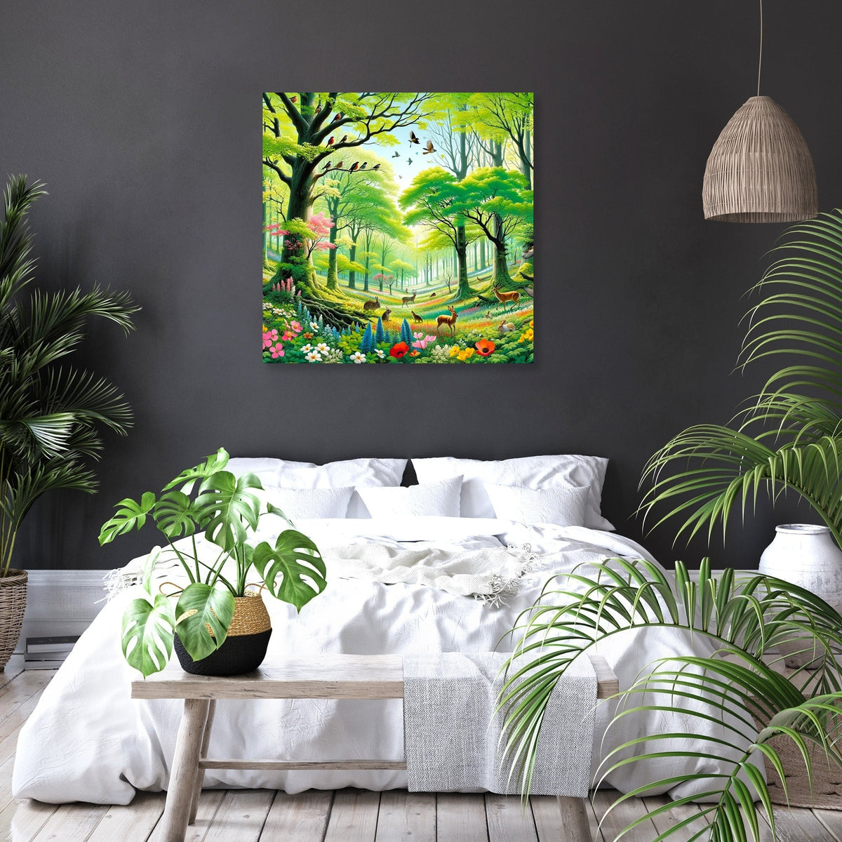Spring Forest Bloom Canvas