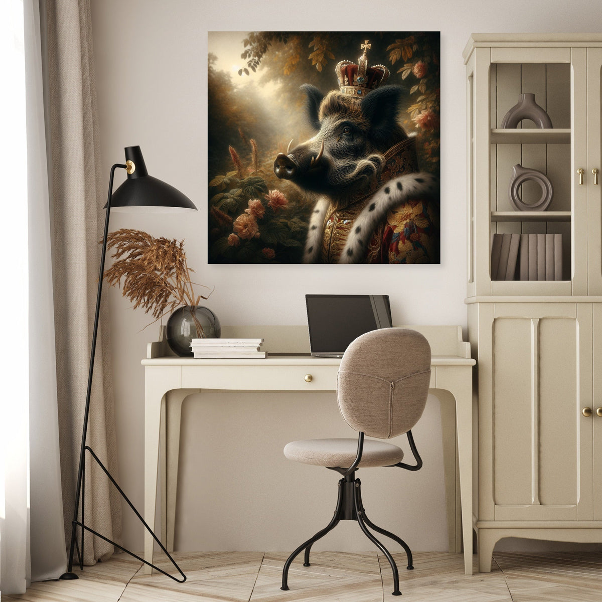 Regal Boar's Midday Majesty Canvas