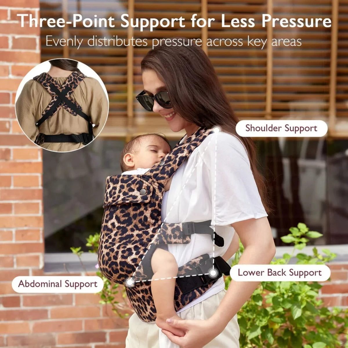 Momcozy Baby Carrier Newborn to Toddler Cotton - Leopard