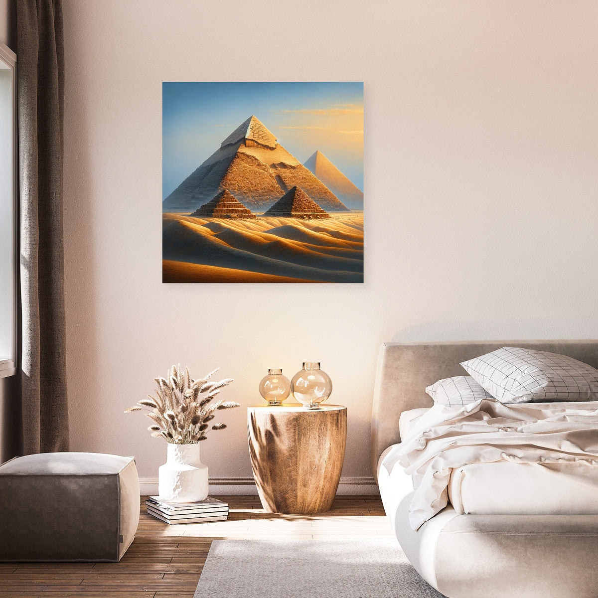 Golden Pyramids Canvas
