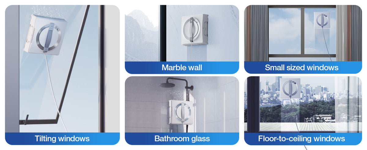 ECOVACS Window Cleaning Robot Glass Cleaner Edge Cleaning Spray System