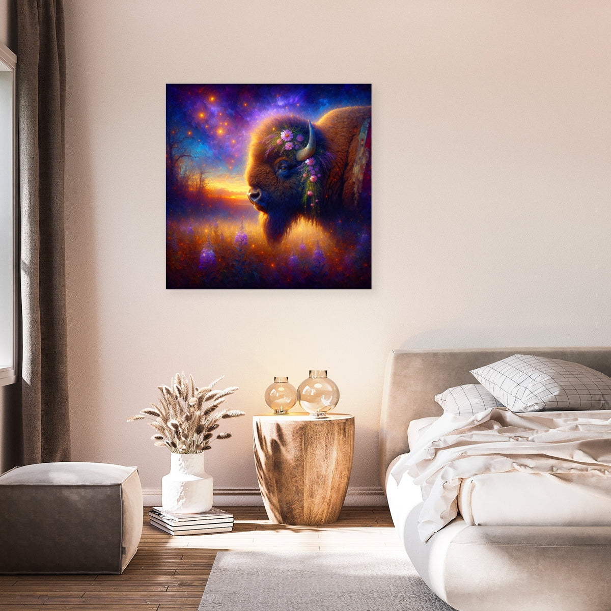 Royal Bison Twilight Canvas