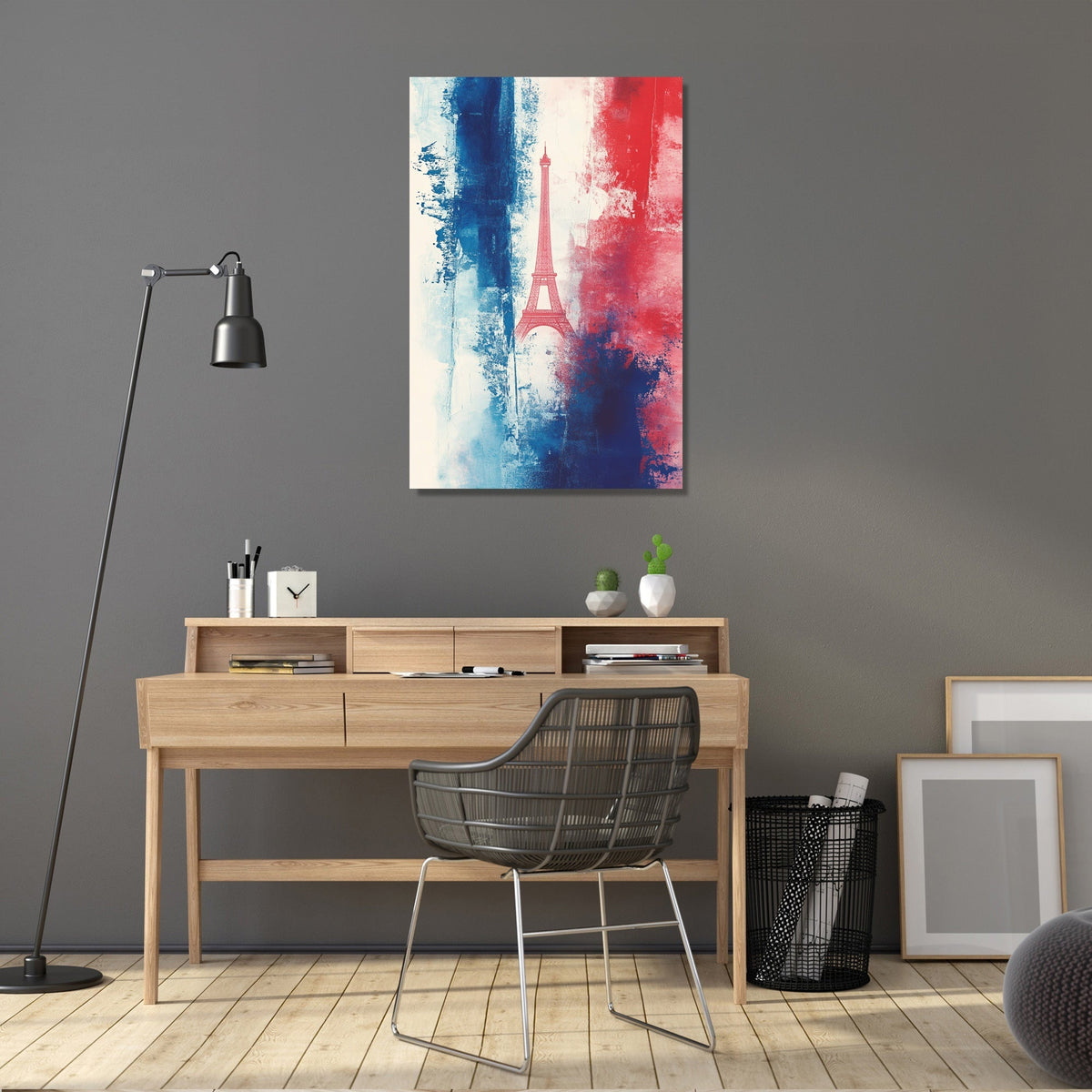 Eiffel Glow Flag Canvas