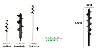 Charging Garden Screw Twist Pit Drill Bit