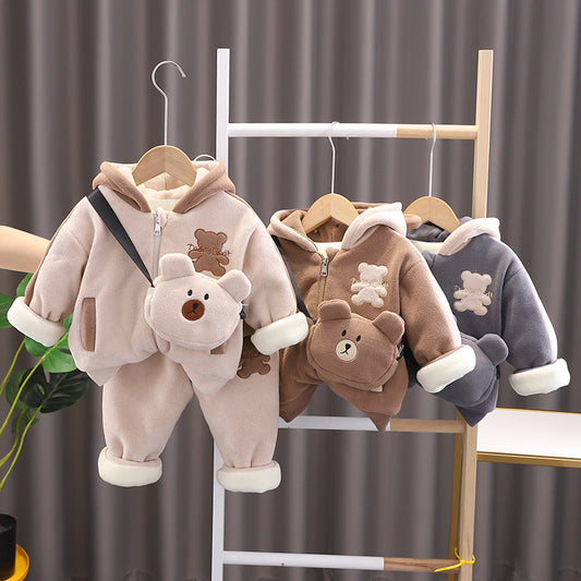 Padded Hooded Cotton Coat Coat Keep Baby Warm Quilted