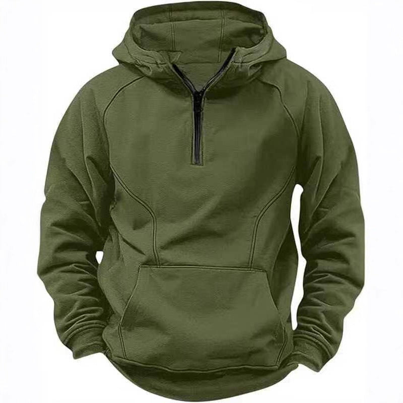 Hooded Retro Solid Color Distressed Sweater Long Sleeve Coat