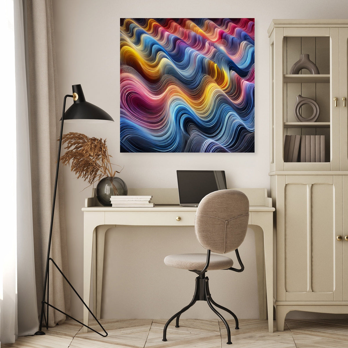 Chromatic Wave Harmony Canvas
