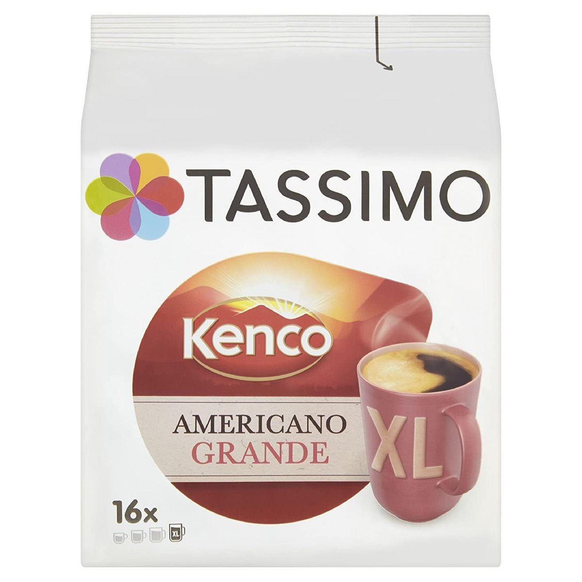 Tassimo Kenco Americano Black Coffee 16 T-Disc Smooth Grande XL Decaff Bundle Variety Pack T Discs Pods Cups Servings