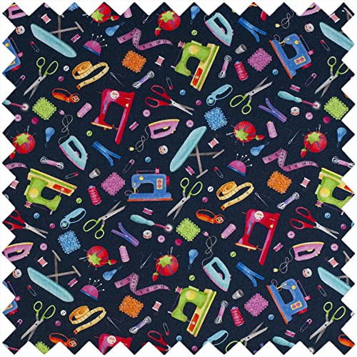 Hobby Gift Filled Sewing Kit - Victorian Style Square - 10.5 x 10.5 x 12.5cm