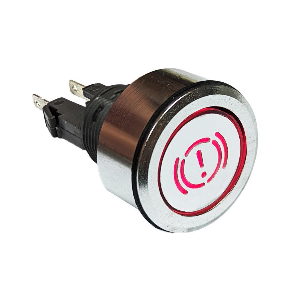 Savage 12V Brake Test Push Button Switch - Blue LED Latching Function