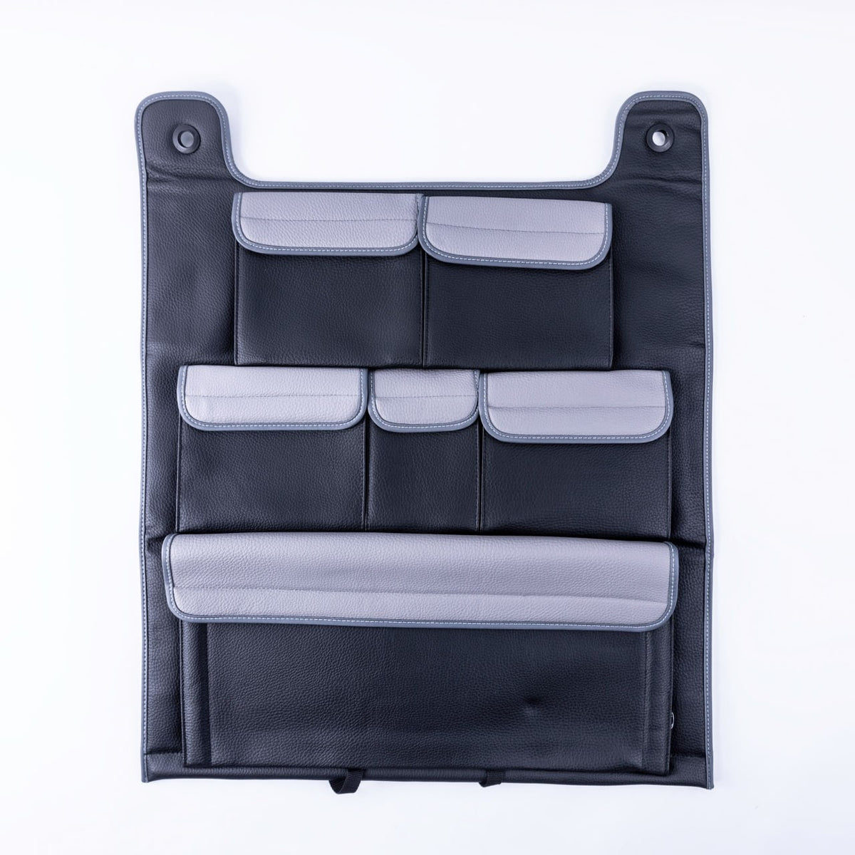 For VW T5 / T5.1 Transporter Double Back Seat Organiser – Black with Grey Lids | Van-X