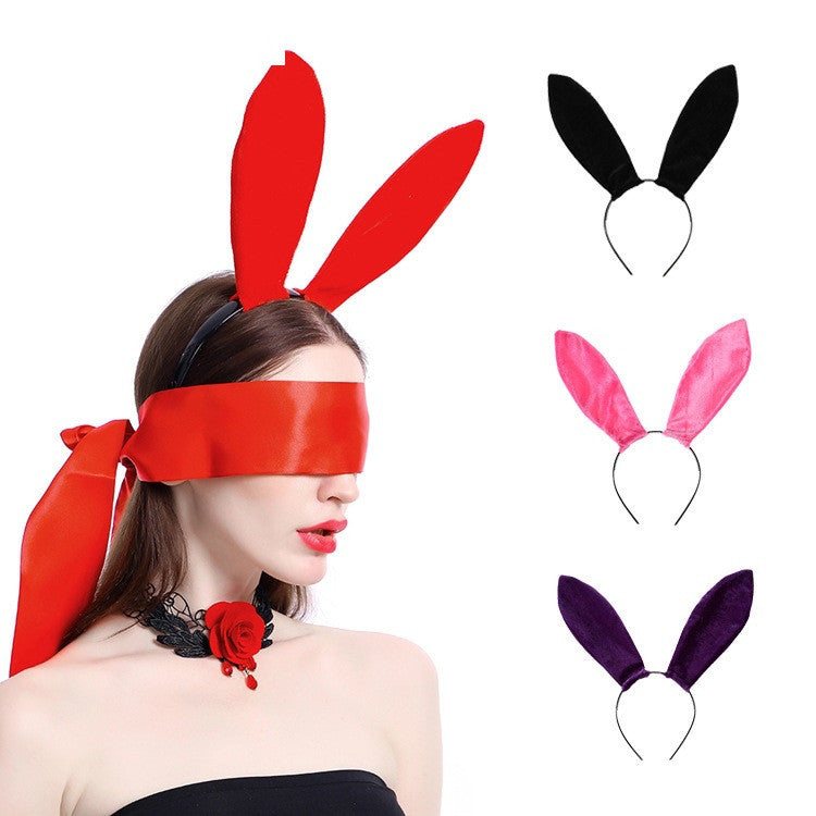 Velvet Rabbit Ears Headband - Christmas and Halloween Hair Accessory