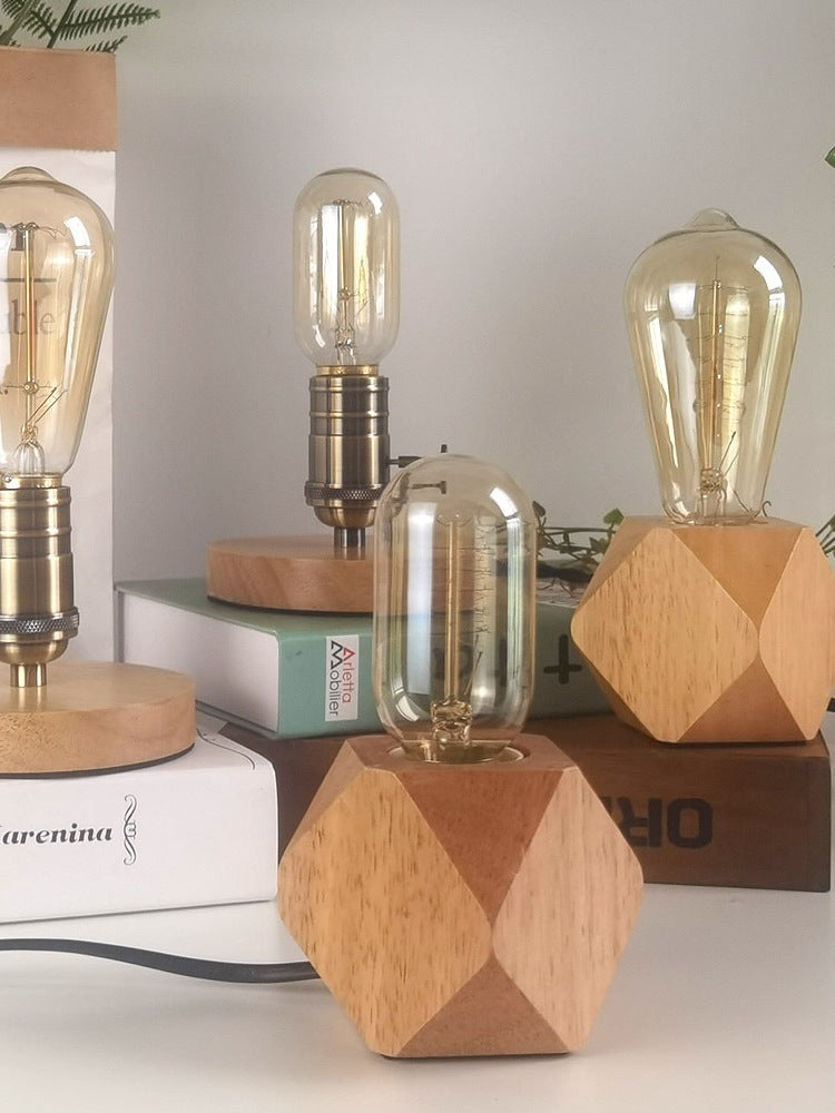Vintage Edison Bulb Night Lamp - Japanese Aesthetic Warm Ambient Lighting