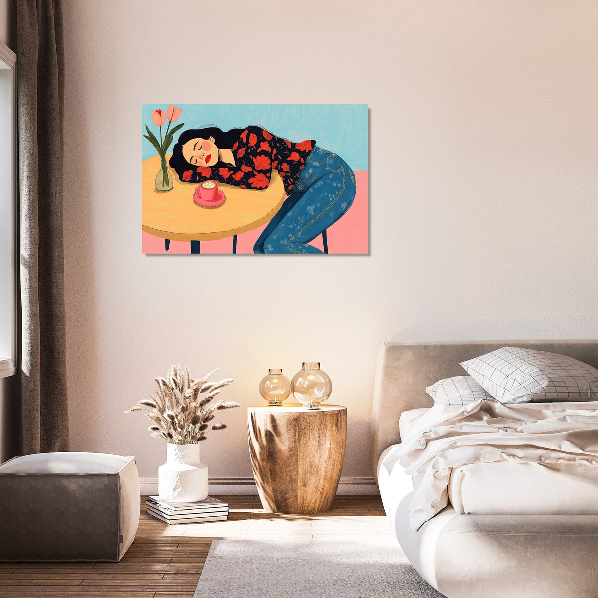 Dreaming by the Tulip Canvas