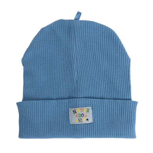 Little Plane Never Grow Up Slogan Ribbed Knit Baby Beanie (12 Months to 1-4 Years)