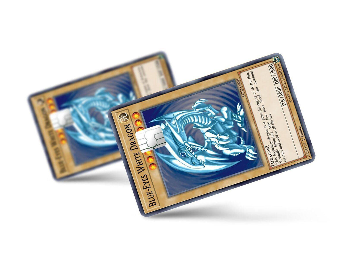 Yu Gi Oh Blue Eyes White Dragon Credit Card Sticker | Custom Card Skin
