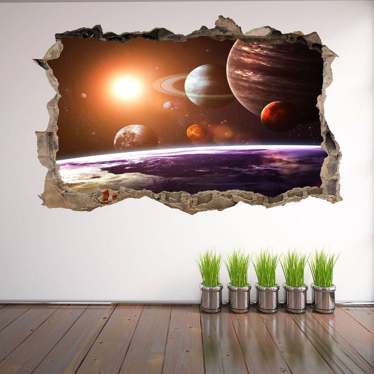 Planets Space Wall Sticker Mural Decal Print Art Astronomy Stars
