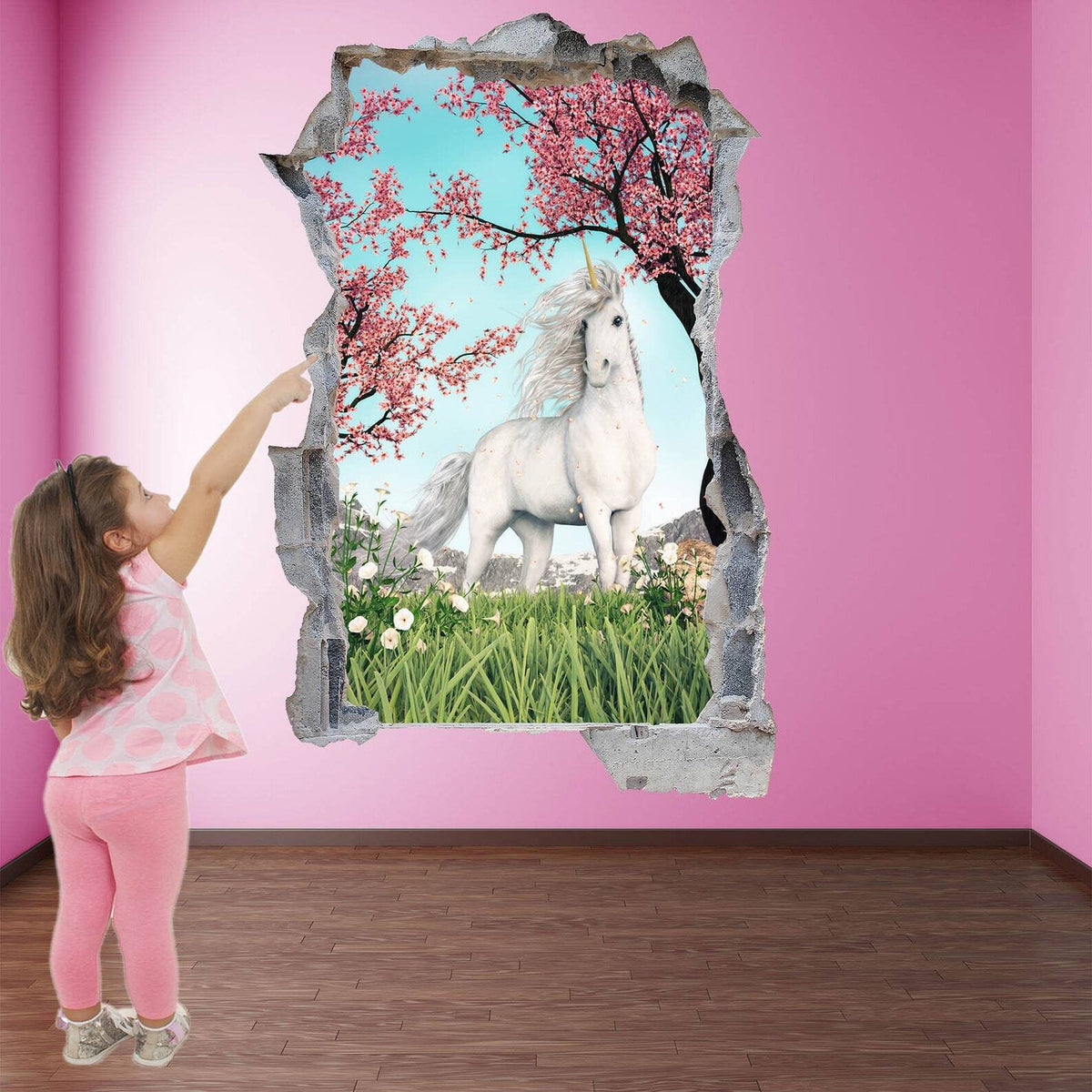Fantasy Wall Decals: Unicorn, Enchanted Forest, Fairies